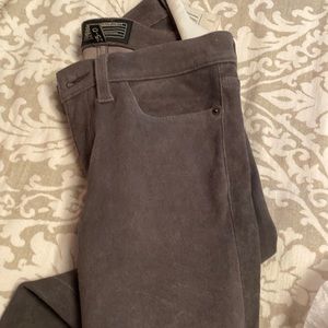 Current Elliot gray suede stiletto pants